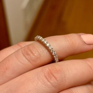 Elegant Silver Moissanite  Diamond Band 💎